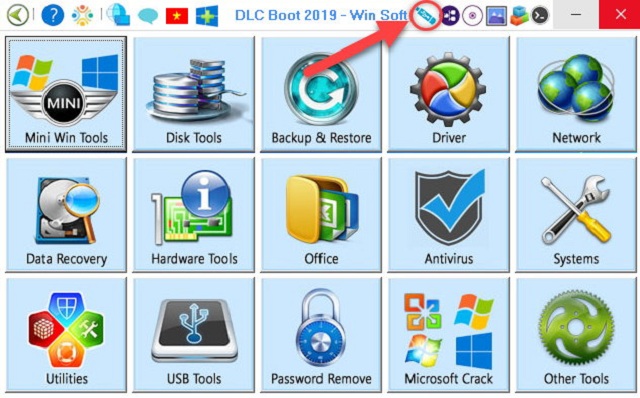 Click vào biểu tượng USB để tạo USB Boot