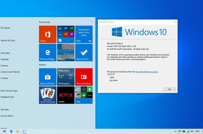  Tải hệ điều hành Windows 10 20h1